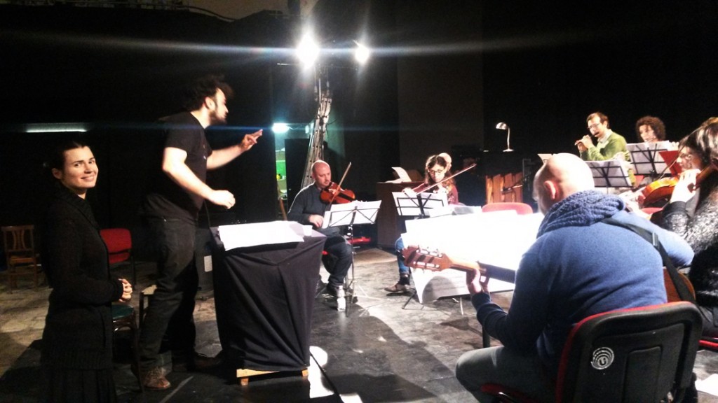 Natalia Pavlova, Enrico Melozzi e la Orchestra Notturna Clandestina durante le prove