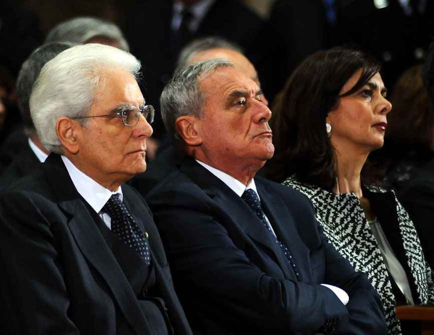 I Presidenti Mattarella, Grasso e Boldrini